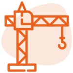 Illustration eines Krans für Baureinigung